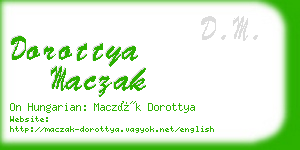 dorottya maczak business card